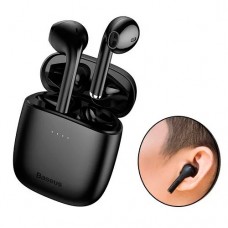 Бездротові навушники, гарнітура з кейсом Baseus Encok W04 Bluetooth, Чорні