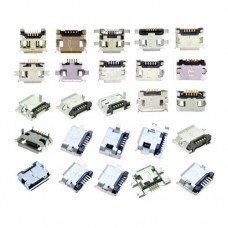 25x MicroUSB роз'єм гніздо 5-ти контактне, набір