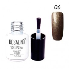 Гель-лак для нігтів Rosalind 7мл #06 Антрацит шиммер