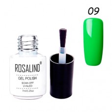 Гель-лак для нігтів манікюру 7мл Rosalind, шеллак, 09 зелене яблуко