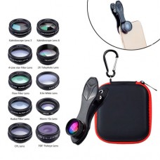 Телефонний об'єктив APEXEL APL-DG10 Макро Fisheye ширококутний Star 10 шт