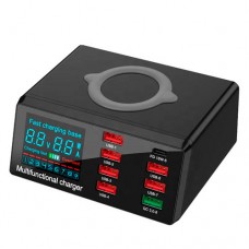Зарядний пристрій WLX-X9 7x USB PD QC3.0 бездротова зарядка