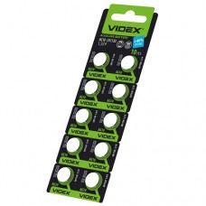 Батарейка таблетка 10шт AG10 LR1130 LR54 Videx, алкалайн