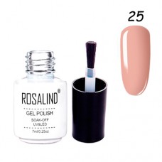 Гель-лак для нігтів манікюру 7мл Rosalind, шеллак, 25 бежевий