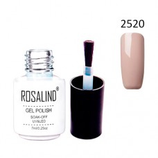 Гель-лак для нігтів манікюру 7мл Rosalind, шеллак, 2520 капучино