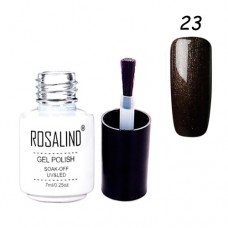 Гель-лак для нігтів манікюру 7мл Rosalind, шиммер, 23 шоколад