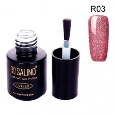 Гель-лак Rosalind R03 ніжно-рожевий шиммер 7мл