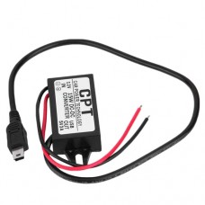 Перетворювач напруги 12В-5В 3А MiniUSB, приховане проведення авто