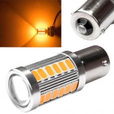 Лампа в авто 1156 LED BA15S P21W 33 SMD 5630 жовтий