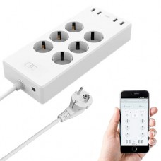 Zeoota ZLD-64EU-W розумний мережевий фільтр подовжувач 6 розеток 4 USB