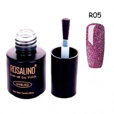 Гель-лак для нігтів манікюру 7мл Rosalind, шиммер, R05 фіалковий