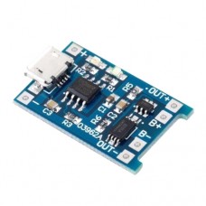 Модуль заряджання літієвих Li-ion батарей від MicroUSB TP4056 та захист DW01