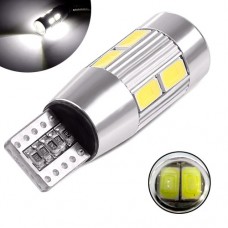 Лампа в авто LED T10 W5W 2шт 10 SMD 5630 з обманкою Canbus білий