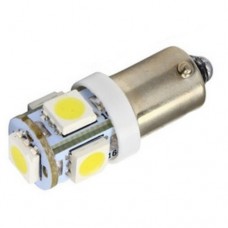 Лампа в авто BA9S LED T4W 2шт 4+1 SMD 5050 білий