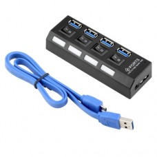 4-портовий USB 3.0 хаб із вимикачами, до 5 Гбіт/с