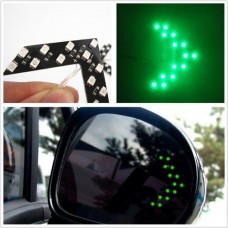 LED вказівники повороту дзеркала заднього виду зелені