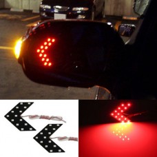 LED вказівники повороту дзеркала заднього виду червоні