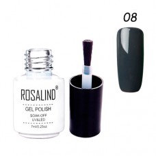 Гель-лак для нігтів манікюру 7мл Rosalind, шеллак, 08 мусон