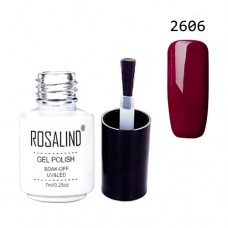 Гель лак для нігтів Rosalind 7мол 2606 бордовий
