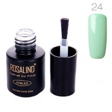 Гель-лак для нігтів манікюру 7мл Rosalind, шеллак, м'ятний 24