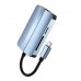Хаб USB Type-C 2x USB 3.0 картридер SD TF мережний адаптер RJ45