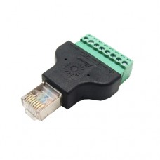 Перехідник RJ45 8P8C кручена пара роз'єм тато - клемники 8pin