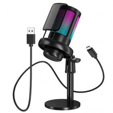 Мікрофон конденсаторний ME6S з RGB підсвічуванням поп-фільтр