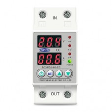 Реле контролю напруги струму TOMZN TOVPD1-60-EC 220В 63А DIN