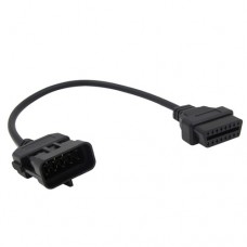 Перехідник з OBD2 16pin мама на Opel 10pin тато
