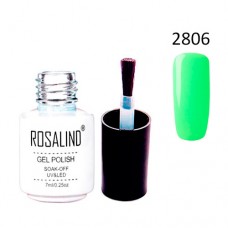 Гель-лак для нігтів манікюру 7мл Rosalind, шеллак, 2806 лаймовий
