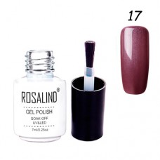 Гель-лак для нігтів манікюру 7мл Rosalind, шиммер, 17 темний півонія