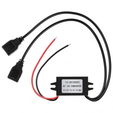 Перетворювач напруги 12В-5В 3А 2xUSB, приховане проведення авто