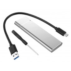Кишеня SSD M.2 NVMe USB 3.1 Type-C до 10Гбс сірий