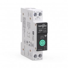Реле Tongou TO-Q-SY2-JWT 1P 63А din wifi контроль напруги струму лічильник