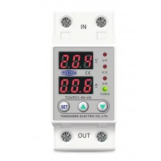 Реле контролю напруги струму TOMZN TOVPD1-60-VA 220В 63А DIN
